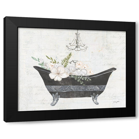Floral Bath II Black Modern Wood Framed Art Print with Double Matting by Prahl, Courtney