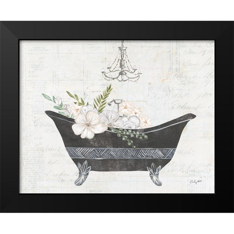 Floral Bath II Black Modern Wood Framed Art Print by Prahl, Courtney