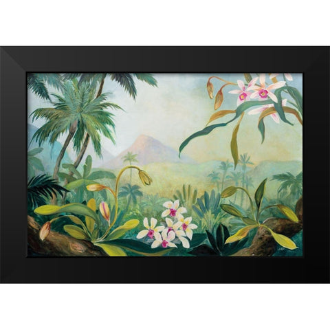 Dreamy Tropics Black Modern Wood Framed Art Print by Purinton, Julia