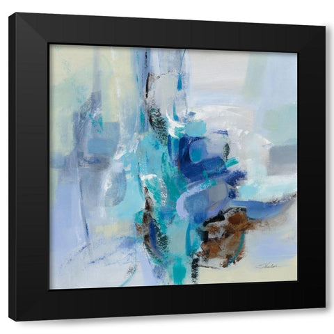 Dove Wings Black Modern Wood Framed Art Print by Vassileva, Silvia