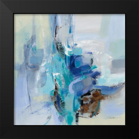 Dove Wings Black Modern Wood Framed Art Print by Vassileva, Silvia