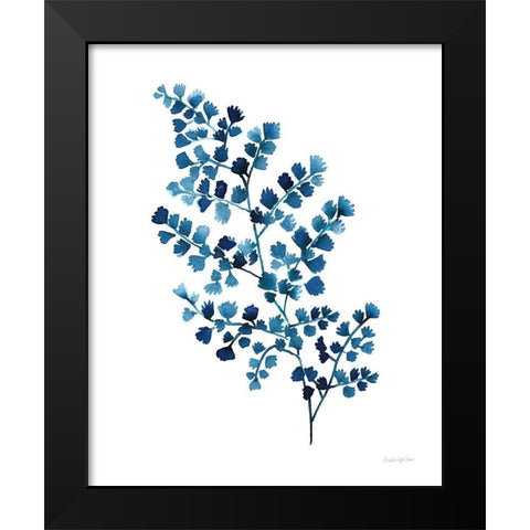 Maidenhair Fern Black Modern Wood Framed Art Print by Charro, Mercedes Lopez