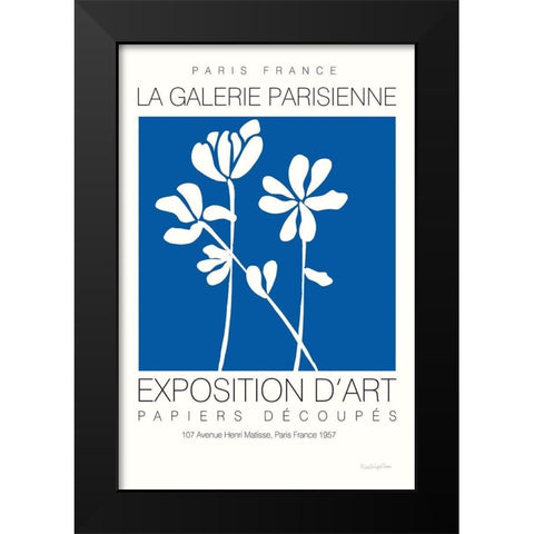 Fleurs de Matisse II Black Modern Wood Framed Art Print by Charro, Mercedes Lopez