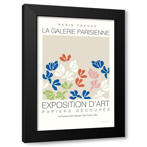 Fleurs de Matisse III Black Modern Wood Framed Art Print with Double Matting by Charro, Mercedes Lopez