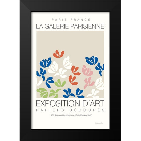 Fleurs de Matisse III Black Modern Wood Framed Art Print by Charro, Mercedes Lopez