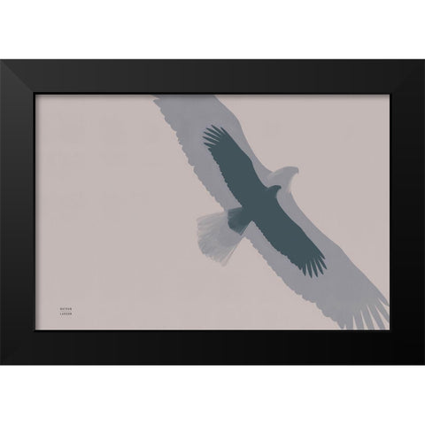 Double Eagle Flight Black Modern Wood Framed Art Print by Larson, Nathan
