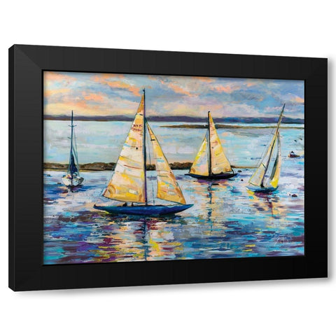 Out for the Day Black Modern Wood Framed Art Print with Double Matting by Vertentes, Jeanette