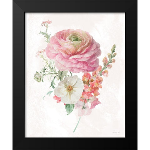 Sorbet Floret V Black Modern Wood Framed Art Print by Nai, Danhui