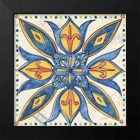 Tuscan Sun Tiles II Talavera Black Modern Wood Framed Art Print by Tavoletti, Anne
