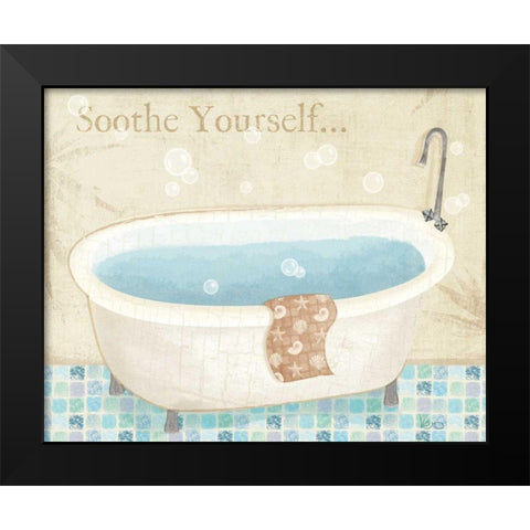 Mosaic Bath I Black Modern Wood Framed Art Print by Charron, Veronique