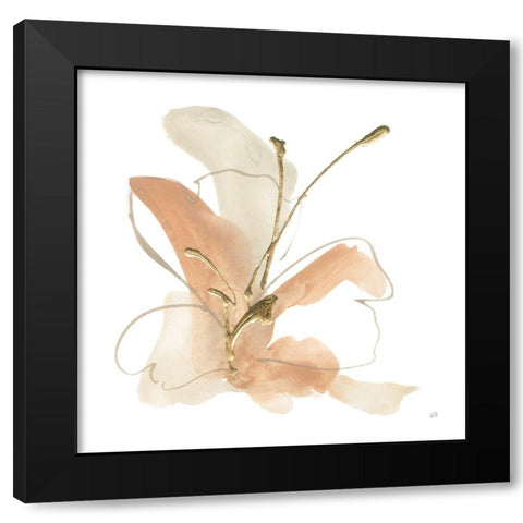 Butterfly Flower I Black Modern Wood Framed Art Print with Double Matting by Paschke, Chris