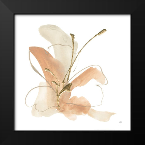 Butterfly Flower I Black Modern Wood Framed Art Print by Paschke, Chris
