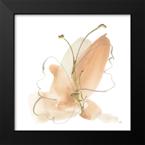 Butterfly Flower II Black Modern Wood Framed Art Print by Paschke, Chris