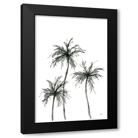 Shadow Palms I Black Modern Wood Framed Art Print with Double Matting by Paschke, Chris