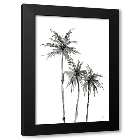 Shadow Palms II Black Modern Wood Framed Art Print by Paschke, Chris