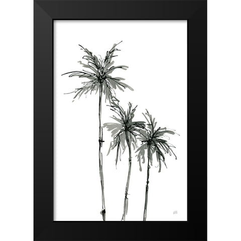 Shadow Palms II Black Modern Wood Framed Art Print by Paschke, Chris