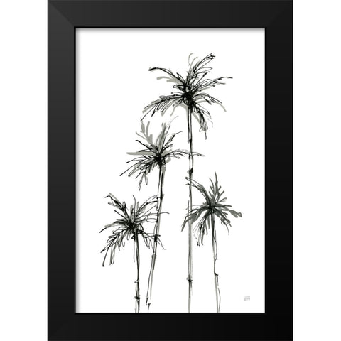 Shadow Palms III Black Modern Wood Framed Art Print by Paschke, Chris