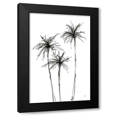 Shadow Palms IV Black Modern Wood Framed Art Print with Double Matting by Paschke, Chris