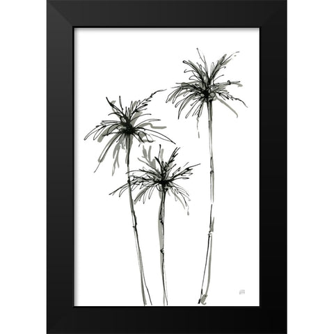 Shadow Palms IV Black Modern Wood Framed Art Print by Paschke, Chris