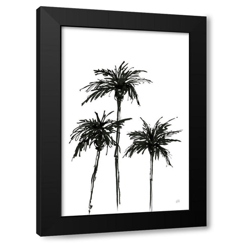 Dark Palms I Black Modern Wood Framed Art Print by Paschke, Chris