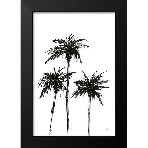 Dark Palms I Black Modern Wood Framed Art Print by Paschke, Chris