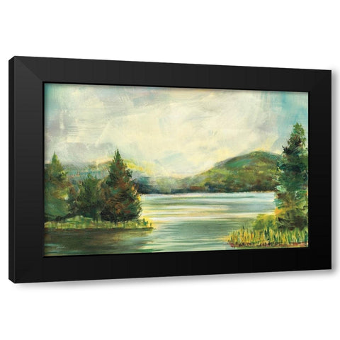 Silver Lake Light Crop Black Modern Wood Framed Art Print with Double Matting by Schlabach, Sue