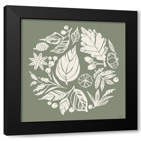 Autumn Tones X Black Modern Wood Framed Art Print by Tavoletti, Anne