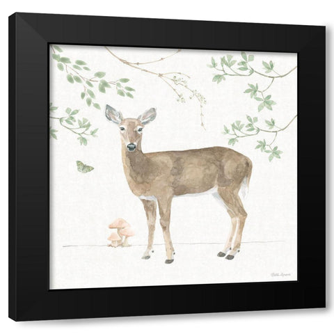 Woodland Love V Black Modern Wood Framed Art Print by Grove, Beth