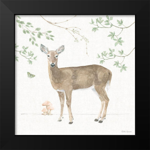 Woodland Love V Black Modern Wood Framed Art Print by Grove, Beth