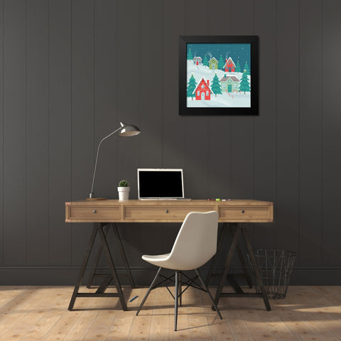 Falala IV Black Modern Wood Framed Art Print by Graham, Gia