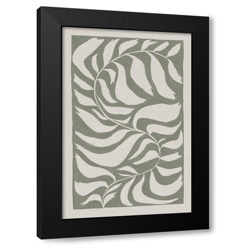 Winding Vine Black Modern Wood Framed Art Print by Hershey, Moira