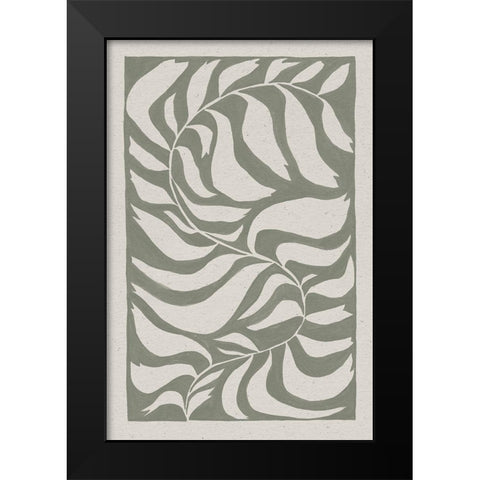 Winding Vine Black Modern Wood Framed Art Print by Hershey, Moira