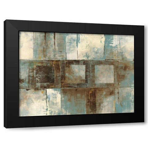 Euclid AveVariations-BlueandBrown Black Modern Wood Framed Art Print by Schick, Mike