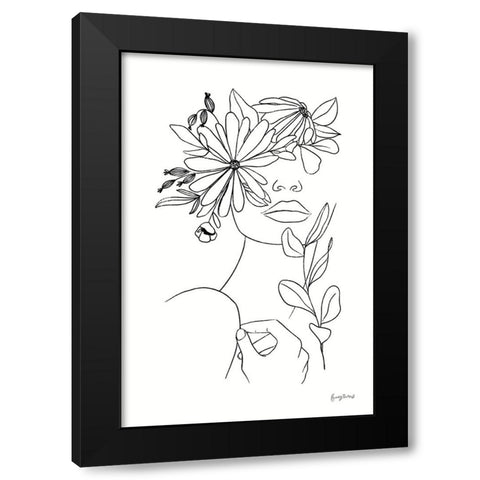 Rooted I BW Black Modern Wood Framed Art Print with Double Matting by Thorns, Becky