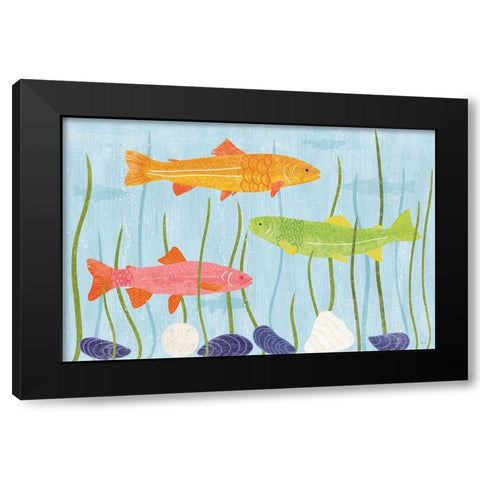 Coastal Vibes I Black Modern Wood Framed Art Print by Charron, Veronique