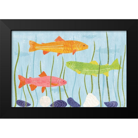 Coastal Vibes I Black Modern Wood Framed Art Print by Charron, Veronique