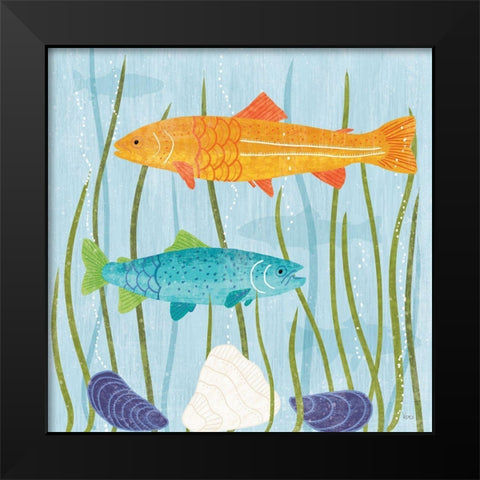 Coastal Vibes III Black Modern Wood Framed Art Print by Charron, Veronique