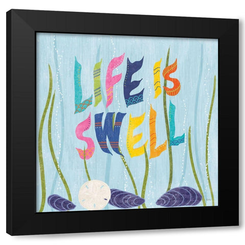 Coastal Vibes IV Black Modern Wood Framed Art Print by Charron, Veronique