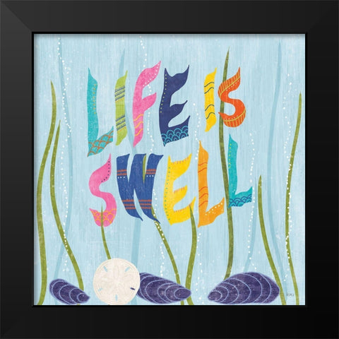 Coastal Vibes IV Black Modern Wood Framed Art Print by Charron, Veronique