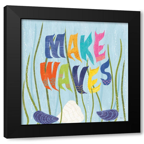 Coastal Vibes V Black Modern Wood Framed Art Print by Charron, Veronique