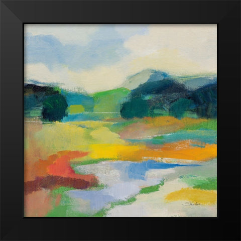 Lush Green I Black Modern Wood Framed Art Print by Vassileva, Silvia