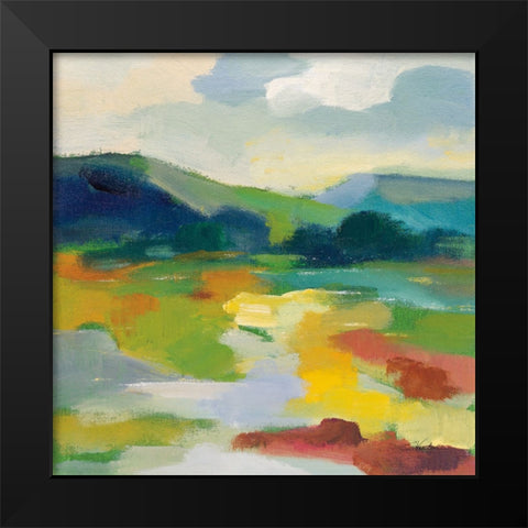 Lush Green II Black Modern Wood Framed Art Print by Vassileva, Silvia