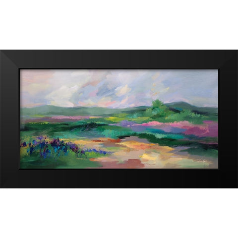 April Slopes Black Modern Wood Framed Art Print by Vassileva, Silvia