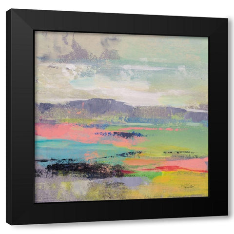 Blooming Field II Black Modern Wood Framed Art Print by Vassileva, Silvia