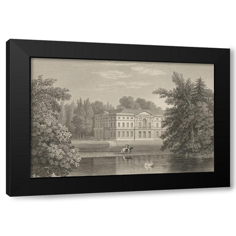 Busbridge Estate Drawing II Black Modern Wood Framed Art Print with Double Matting by Wild Apple Portfolio