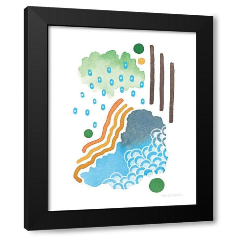 Abstract Day II Black Modern Wood Framed Art Print by Gallagher, Megan