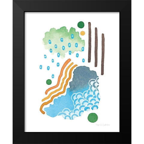 Abstract Day II Black Modern Wood Framed Art Print by Gallagher, Megan
