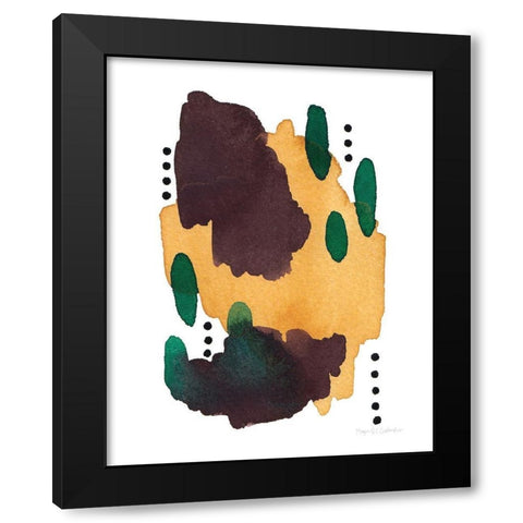 Abstract Day III Black Modern Wood Framed Art Print with Double Matting by Gallagher, Megan