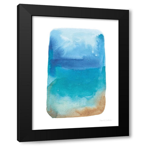Beachy Black Modern Wood Framed Art Print with Double Matting by Gallagher, Megan