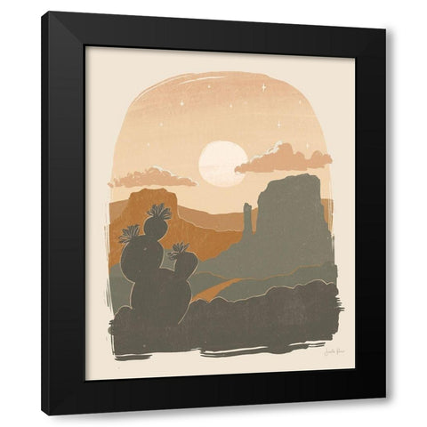 Warm Desert I Black Modern Wood Framed Art Print with Double Matting by Penner, Janelle